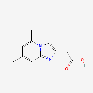 molecular formula C11H12N2O2 B11894066 Imidazo[1,2-a]pyridine-2-acetic acid, 5,7-dimethyl- CAS No. 59128-12-0