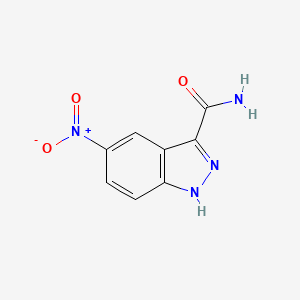 molecular formula C8H6N4O3 B11894088 5-nitro-1H-indazole-3-carboxamide 