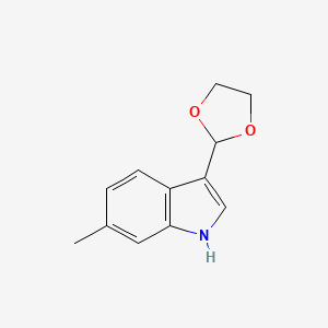 molecular formula C12H13NO2 B11894109 3-(1,3-dioxolan-2-yl)-6-methyl-1H-indole 