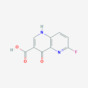 molecular formula C9H5FN2O3 B11894185 6-Fluoro-4-oxo-1,4-dihydro-1,5-naphthyridine-3-carboxylic acid 