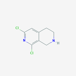 molecular formula C8H8Cl2N2 B11894332 6,8-Dichloro-1,2,3,4-tetrahydro-2,7-naphthyridine 