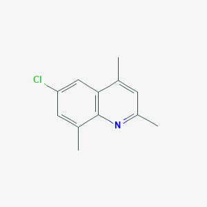 molecular formula C12H12ClN B11894383 6-Chloro-2,4,8-trimethylquinoline 