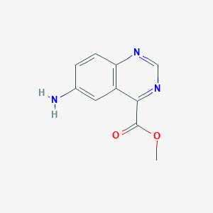 molecular formula C10H9N3O2 B11894459 Methyl 6-aminoquinazoline-4-carboxylate 