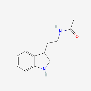 molecular formula C12H16N2O B11894495 N-[2-(2,3-dihydro-1H-indol-3-yl)ethyl]acetamide CAS No. 79426-44-1