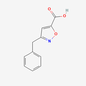 molecular formula C11H9NO3 B11894605 3-Benzyl-1,2-oxazole-5-carboxylic acid 