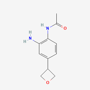 molecular formula C11H14N2O2 B11894630 N-(2-Amino-4-(oxetan-3-YL)phenyl)acetamide 