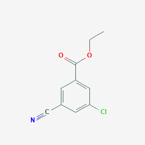 molecular formula C10H8ClNO2 B11894639 Ethyl 3-chloro-5-cyanobenzoate 