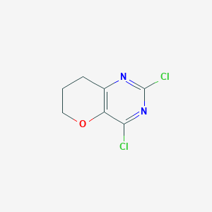 molecular formula C7H6Cl2N2O B11894656 2,4-dichloro-7,8-dihydro-6H-pyrano[3,2-d]pyrimidine 