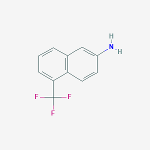 molecular formula C11H8F3N B11894662 5-(Trifluoromethyl)naphthalen-2-amine 