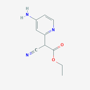 molecular formula C10H11N3O2 B11894675 Ethyl 2-(4-aminopyridin-2-yl)-2-cyanoacetate CAS No. 1346809-40-2
