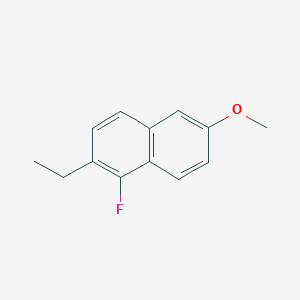 molecular formula C13H13FO B11894733 2-Ethyl-1-fluoro-6-methoxynaphthalene 
