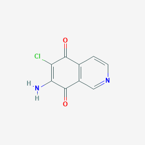 molecular formula C9H5ClN2O2 B11894791 7-Amino-6-chloroisoquinoline-5,8-dione CAS No. 192630-52-7