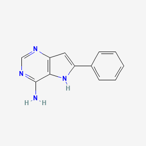 molecular formula C12H10N4 B11894831 6-phenyl-5H-pyrrolo[3,2-d]pyrimidin-4-amine 