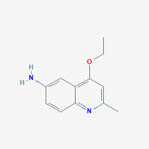 molecular formula C12H14N2O B11894851 4-Ethoxy-2-methylquinolin-6-amine CAS No. 657391-67-8