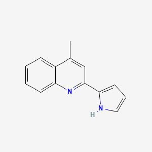 molecular formula C14H12N2 B11894871 4-methyl-2-(1H-pyrrol-2-yl)quinoline CAS No. 943825-14-7