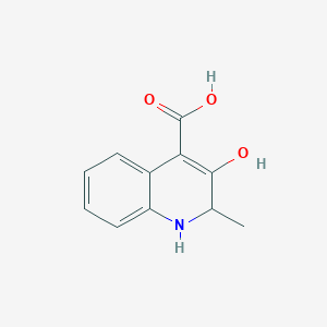 molecular formula C11H11NO3 B11894875 3-Hydroxy-2-methyl-1,2-dihydroquinoline-4-carboxylic acid CAS No. 62149-37-5