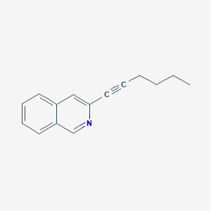 molecular formula C15H15N B11894918 3-(Hex-1-YN-1-YL)isoquinoline CAS No. 70437-13-7