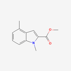 molecular formula C12H13NO2 B11894984 Methyl 1,4-dimethyl-1H-indole-2-carboxylate 