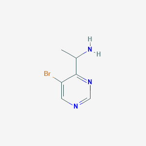 molecular formula C6H8BrN3 B11895048 1-(5-Bromopyrimidin-4-yl)ethanamine CAS No. 1260880-94-1