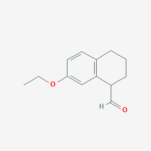 molecular formula C13H16O2 B11895109 7-Ethoxy-1,2,3,4-tetrahydronaphthalene-1-carbaldehyde 