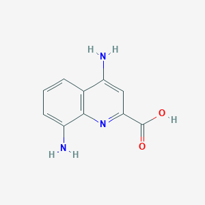 molecular formula C10H9N3O2 B11895114 4,8-diaminoquinoline-2-carboxylic Acid 