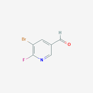 molecular formula C6H3BrFNO B11895142 5-Bromo-6-fluoronicotinaldehyde 