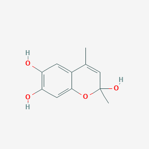 molecular formula C11H12O4 B11895196 2,4-Dimethyl-2H-chromene-2,6,7-triol 