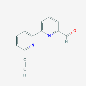 molecular formula C13H8N2O B11895209 6'-Ethynyl-[2,2'-bipyridine]-6-carbaldehyde 