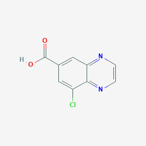 molecular formula C9H5ClN2O2 B11895316 8-Chloroquinoxaline-6-carboxylic acid 