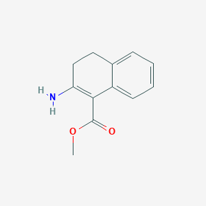 molecular formula C12H13NO2 B11895331 Methyl 2-amino-3,4-dihydronaphthalene-1-carboxylate 