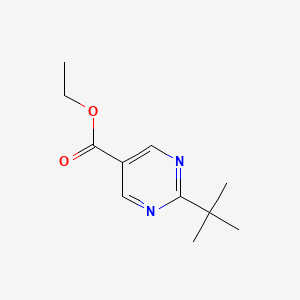 molecular formula C11H16N2O2 B11895338 Ethyl 2-(tert-butyl)pyrimidine-5-carboxylate CAS No. 648423-76-1