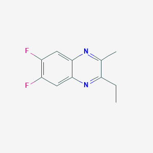 molecular formula C11H10F2N2 B11895379 2-Ethyl-6,7-difluoro-3-methylquinoxaline 