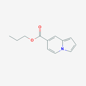 molecular formula C12H13NO2 B11895464 Propyl indolizine-7-carboxylate 