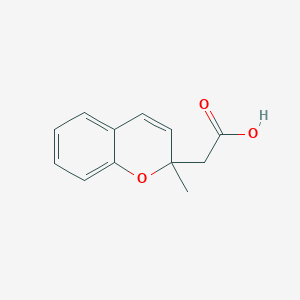molecular formula C12H12O3 B11895516 2-(2-Methyl-2H-chromen-2-yl)acetic acid 