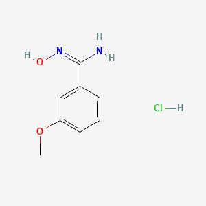 molecular formula C8H11ClN2O2 B11895556 N'-hydroxy-3-methoxybenzenecarboximidamide;hydrochloride 
