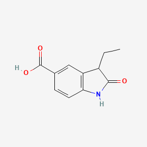 molecular formula C11H11NO3 B11895558 3-Ethyl-2-oxoindoline-5-carboxylic acid 