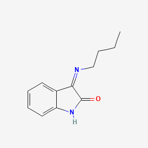 molecular formula C12H14N2O B11895589 3-(Butylamino)indol-2-one CAS No. 43121-71-7