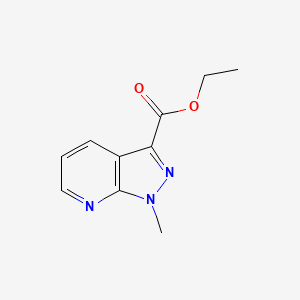 molecular formula C10H11N3O2 B11895656 Ethyl 1-methyl-1H-pyrazolo[3,4-b]pyridine-3-carboxylate 