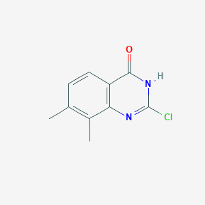 molecular formula C10H9ClN2O B11895672 2-Chloro-7,8-dimethylquinazolin-4(1H)-one CAS No. 62484-38-2