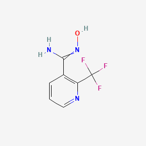 molecular formula C7H6F3N3O B11895707 N'-hydroxy-2-(trifluoromethyl)pyridine-3-carboximidamide 