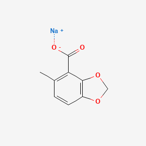 molecular formula C9H7NaO4 B11895750 Sodium 5-methylbenzo[d][1,3]dioxole-4-carboxylate 