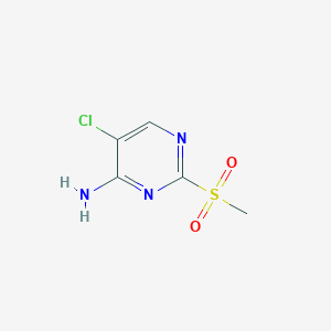 molecular formula C5H6ClN3O2S B11895770 5-Chloro-2-(methylsulfonyl)pyrimidin-4-amine CAS No. 1378943-72-6