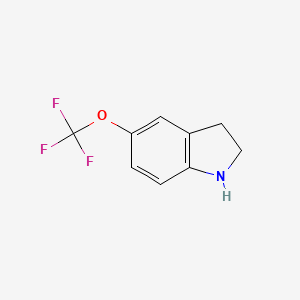 molecular formula C9H8F3NO B11895827 5-(Trifluoromethoxy)indoline 