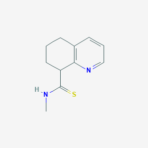 molecular formula C11H14N2S B11895923 N-Methyl-5,6,7,8-tetrahydroquinoline-8-carbothioamide CAS No. 62000-33-3
