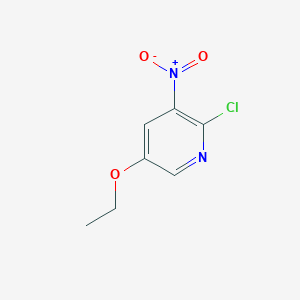 molecular formula C7H7ClN2O3 B11895959 2-Chloro-5-ethoxy-3-nitropyridine 
