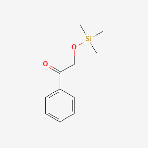 molecular formula C11H16O2Si B11895970 Ethanone, 1-phenyl-2-[(trimethylsilyl)oxy]- CAS No. 26205-41-4