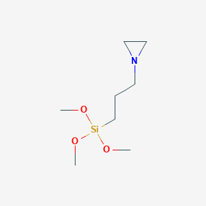 molecular formula C8H19NO3Si B11896041 1-[3-(Trimethoxysilyl)propyl]aziridine CAS No. 130284-94-5