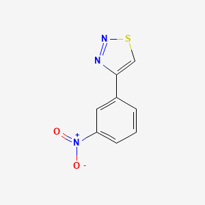 molecular formula C8H5N3O2S B11896072 4-(3-Nitrophenyl)-1,2,3-thiadiazole CAS No. 77414-51-8