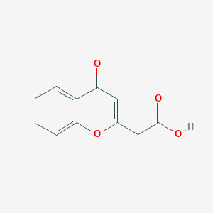 molecular formula C11H8O4 B11896085 (4-Oxo-4H-1-benzopyran-2-yl)acetic acid CAS No. 87619-14-5