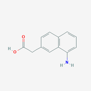 molecular formula C12H11NO2 B11896144 1-Aminonaphthalene-7-acetic acid 